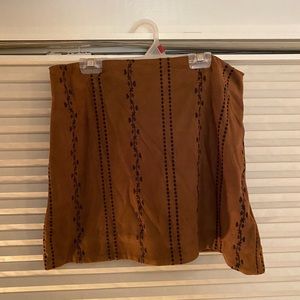 Embroidered Suede Skirt!